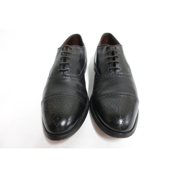 ALLEN EDMONDS Men Dress Shoes Stratton Cap-Toe Brogued Black 11 AAA Extra Narrow main image 7